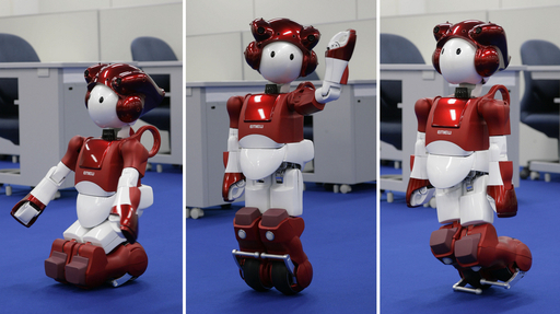 日立、二輪・四輪移動が可能な対話型ロボットを開発