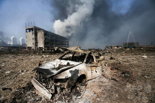 中国爆発、化学物質流出の恐れを調査 現場に有害物質700トンか 中国爆発、化学物質流出の恐れを調査 現場に有害物質700トンか