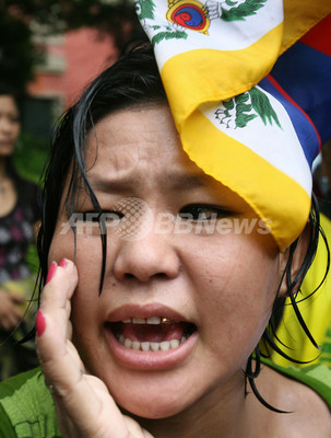 北京五輪の開幕に合わせアジア各地で中国に抗議 北京五輪の開幕に合わせアジア各地で中国に抗議