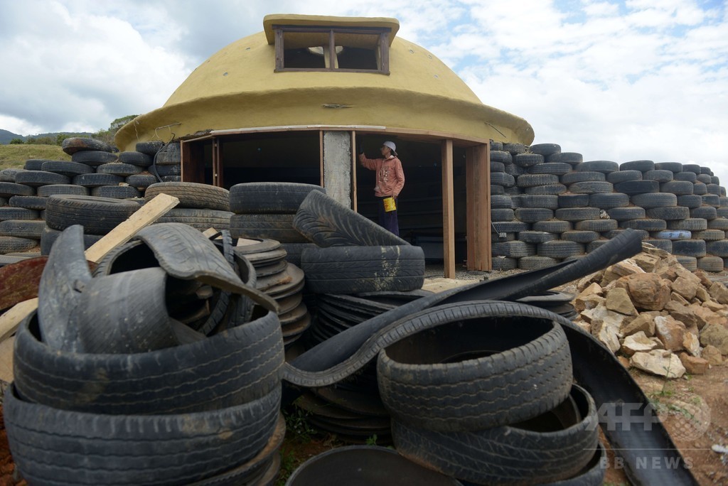 【環境】建材は廃タイヤ、断熱性と耐震性に優れた家 コロンビア(画像あり)