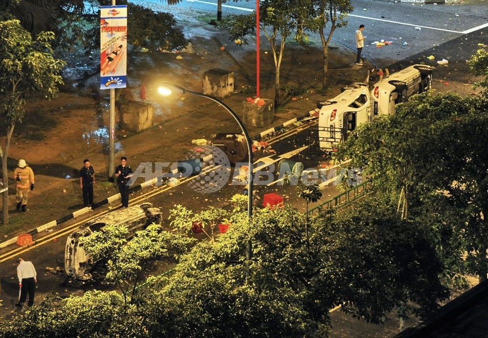 シンガポールで40年ぶり暴動、外国人労働者の事故死きっかけ 写真11枚 国際ニュース:AFPBB News