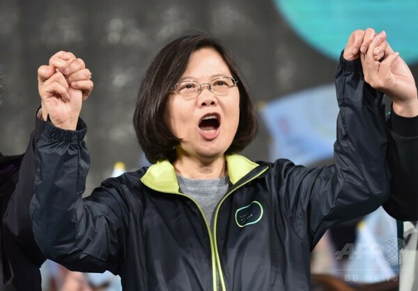 民進党・蔡氏優位保つ＝総統選まで１週間－台湾