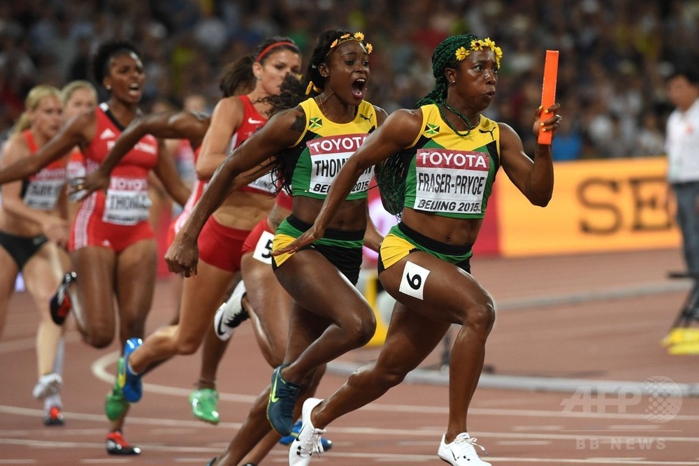ジャマイカが大会新で女子4×100mリレーで金、第15回世界陸上 写真5枚 国際ニュース：afpbb News