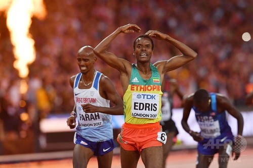 ファラー、最後は2冠逃す エドリスが男子5000m優勝 ファラー、最後は2冠逃す エドリスが男子5000m優勝