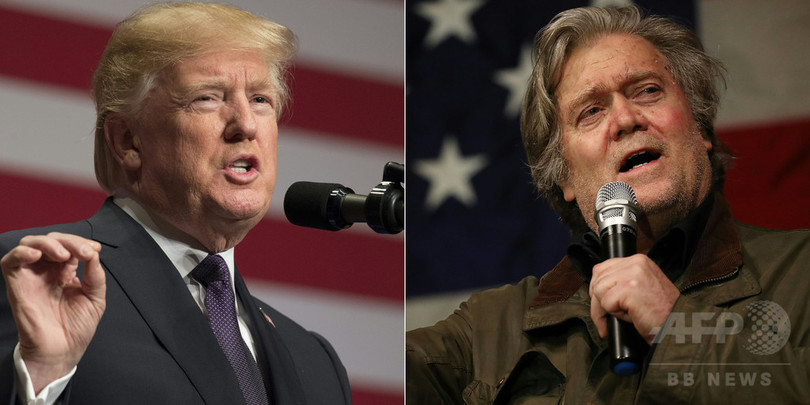 トランプ氏、反旗の元側近バノン氏を猛批判 「正気失った」 トランプ氏、反旗の元側近バノン氏を猛批判 「正気失った」