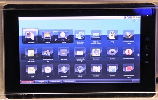 iPadに続々とライバル、サムスンと東芝が多機能情報端末発表