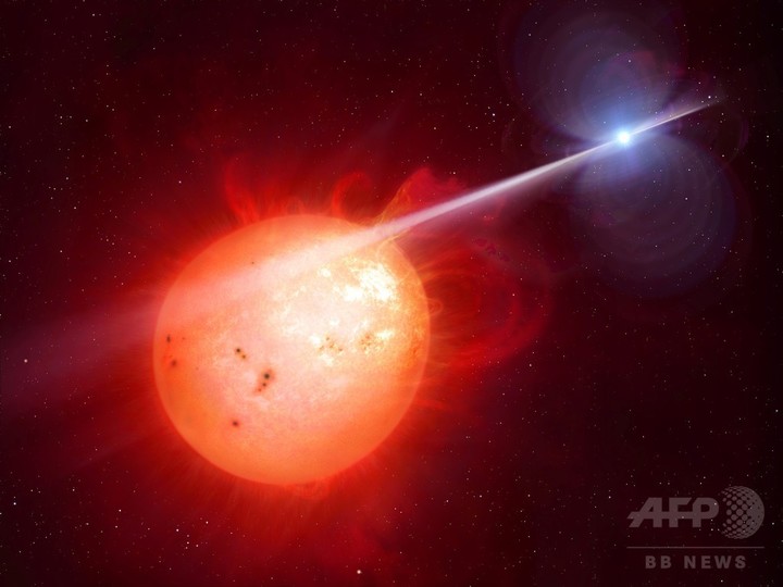 奇妙な連星「さそり座AR星」の想像図、ESOが公開 奇妙な連星「さそり座AR星」の想像図、ESOが公開