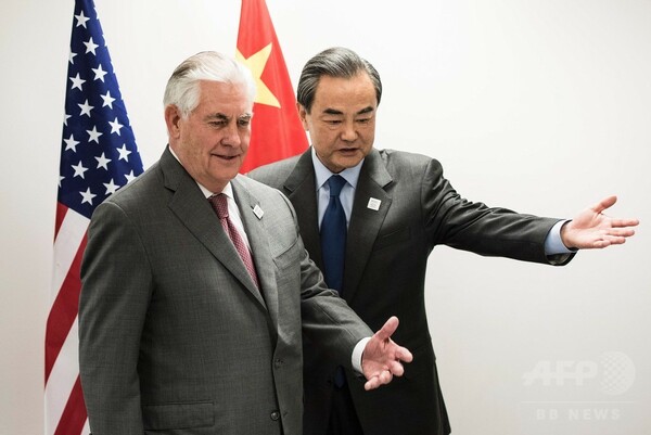 米国務長官、中国外相と初会談 北朝鮮への対応求める