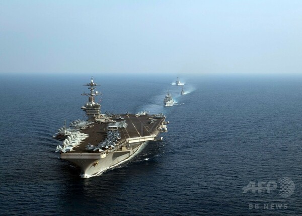 南シナ海で米空母が軍事演習、フィリピン寄港前に