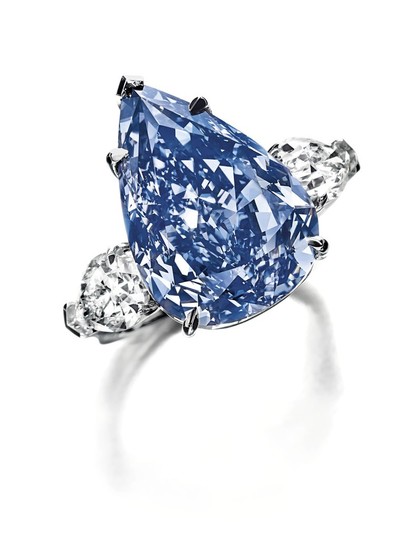 世界最大のブルーダイヤ、来月競売へ スイス 写真3枚 国際ニュース：AFPBB News