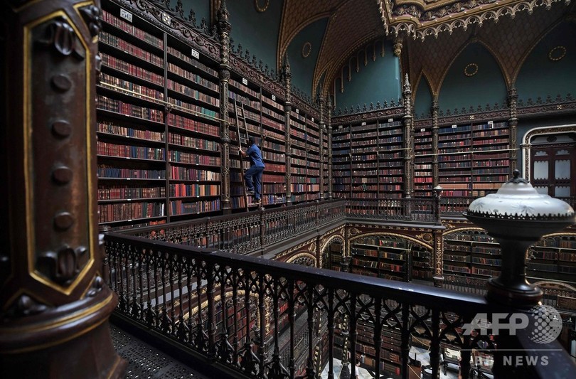 幻想的な空間、王立ポルトガル図書館の魅力 写真10枚 国際ニュース:AFPBB News