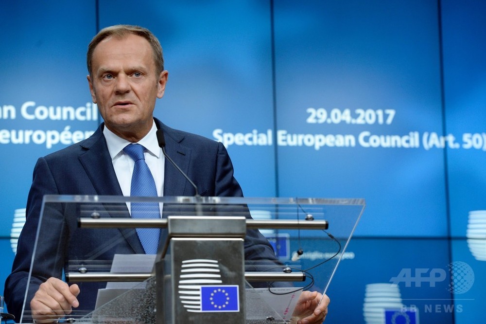 EU首脳会議、英国との交渉方針採択、全会一致 結束示す 写真1枚 国際ニュース:AFPBB News