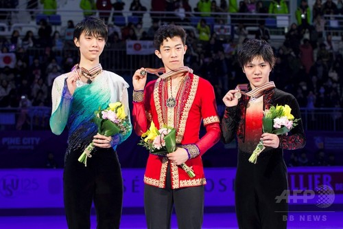 チェンが四大陸選手権制覇、羽生はフリー首位も届かず2位 チェンが四大陸選手権制覇、羽生はフリー首位も届かず2位