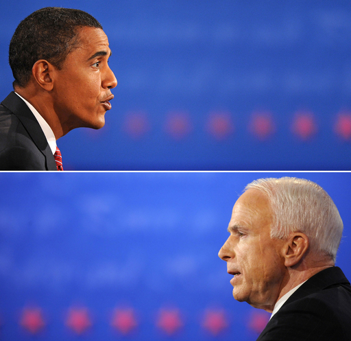 ＜08年米大統領選挙＞マケイン、オバマ両候補 最後の討論会もオバマ氏優勢