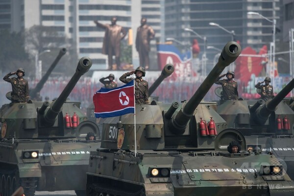 【写真特集】北朝鮮、金日成主席生誕105年の軍事パレード