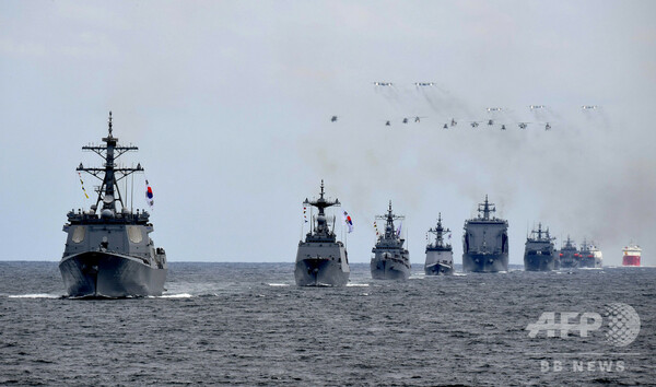 韓国・済州島で国際観艦式開幕、旭日旗問題で自衛艦は派遣せず