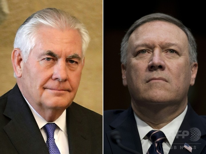 トランプ氏、ティラーソン国務長官を解任 後任に現CIA長官 トランプ氏、ティラーソン国務長官を解任 後任に現CIA長官