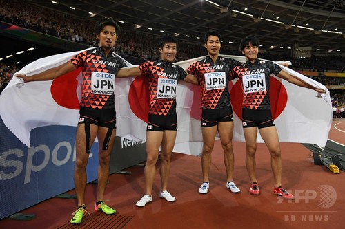 日本が男子4×100mリレーで銅メダルを獲得、世界陸上 日本が男子4×100mリレーで銅メダルを獲得、世界陸上