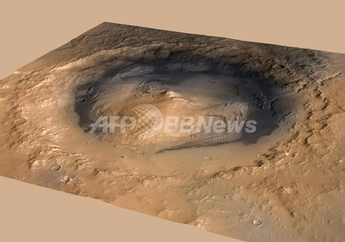 キュリオシティー着陸地点はこんな場所、NASA画像 キュリオシティー着陸地点はこんな場所、NASA画像