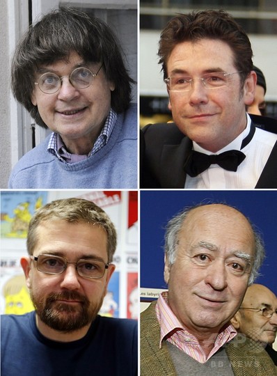 パリ新聞社襲撃、フランスの一流漫画家4人が犠牲に パリ新聞社襲撃、フランスの一流漫画家4人が犠牲に