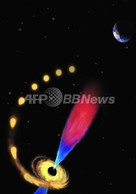 ブラックホールが星を吸い込む瞬間、世界で初めて観測 ブラックホールが星を吸い込む瞬間、世界で初めて観測