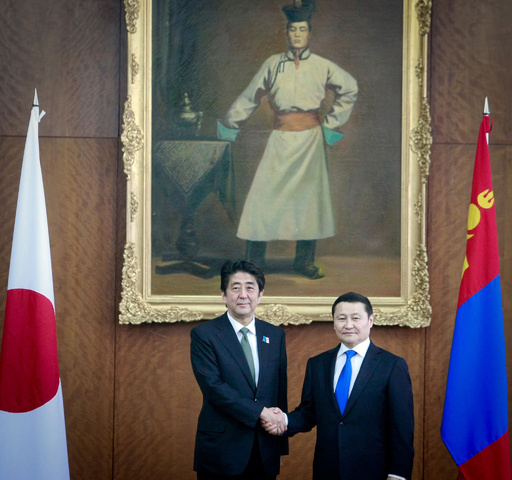 安倍首相がモンゴルを訪問