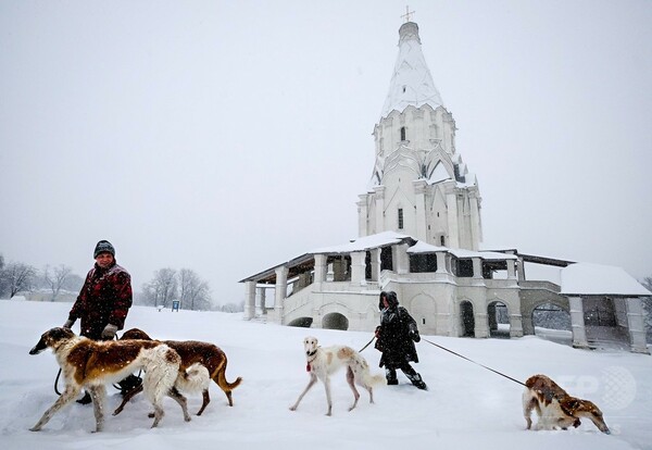 モスクワで観測史上最大の大雪、1人死亡 1日で43センチ