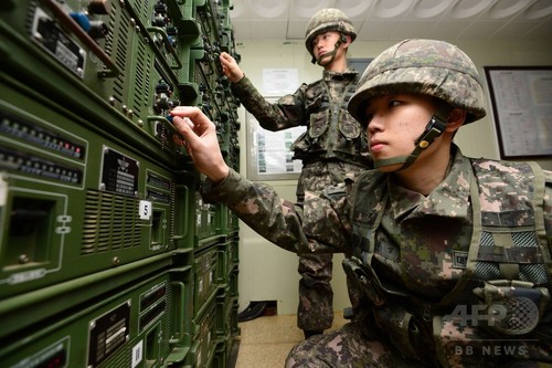 韓国が北朝鮮への宣伝放送を再開、BIGBANGのヒット曲流す 韓国が北朝鮮への宣伝放送を再開、BIGBANGのヒット曲流す