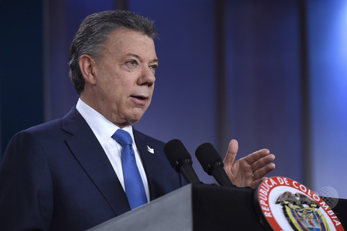 ノーベル平和賞、コロンビア和平率いたサントス大統領に ノーベル平和賞、コロンビア和平率いたサントス大統領に