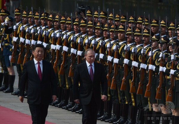 「世界経済への挑戦に対応を」＝ロシア大統領と結束誇示－中国主席