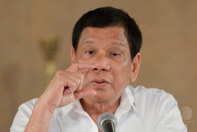 南シナ海問題、「中国を止められない」ドゥテルテ比大統領 南シナ海問題、「中国を止められない」ドゥテルテ比大統領