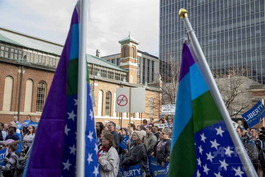 【米国】「反同性愛」の米州法に非難集中 著名人や企業が「宗教的自由回復法」の撤回を求めて抗議 インディアナ州　