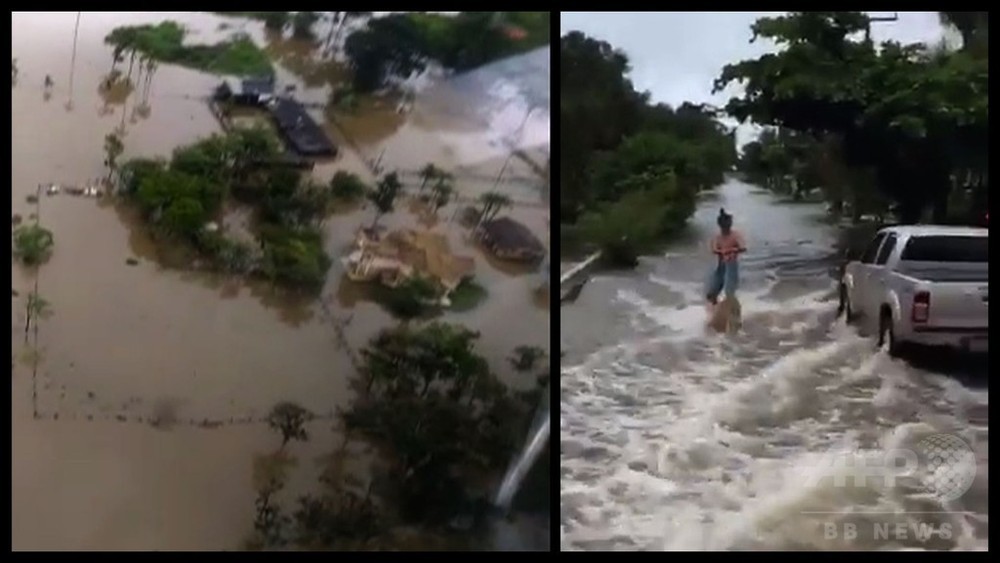 動画:洪水で3人死亡、1000人以上が避難 ブラジル南部
