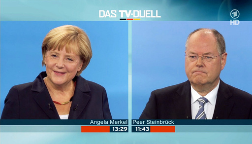 ドイツ首相候補TV討論、経済政策めぐり激論 勝敗は五分