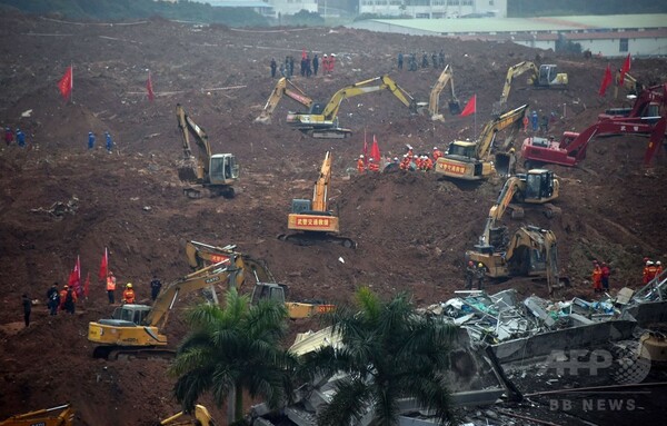 中国の土砂崩れ、不明者91人に ガス爆発も発生