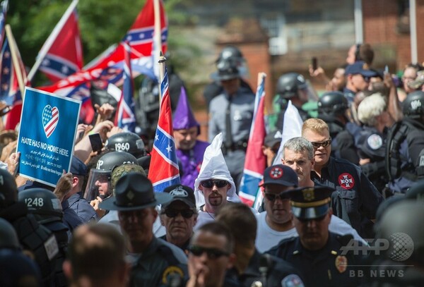 KKKがデモ行進、南北戦争将軍の像撤去計画に抗議 米