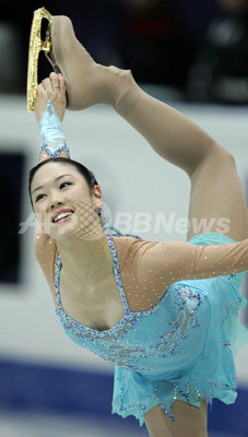 中野友加里 世界フィギュア女子SPで3位 中野友加里 世界フィギュア女子SPで3位