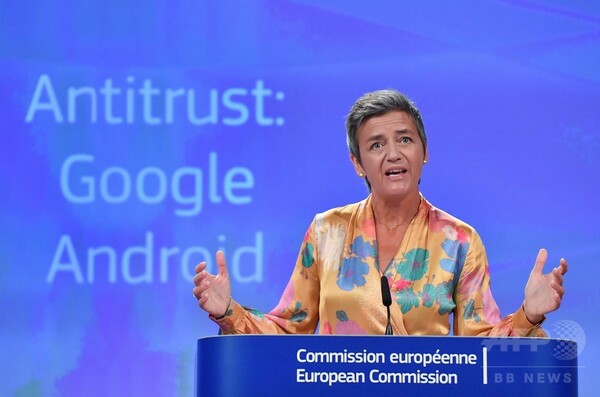 EU、グーグルに過去最高5700億円の制裁金 OSで独占的な地位乱用