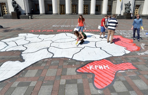 「ウクライナの損失」、若者たちが地図に描く