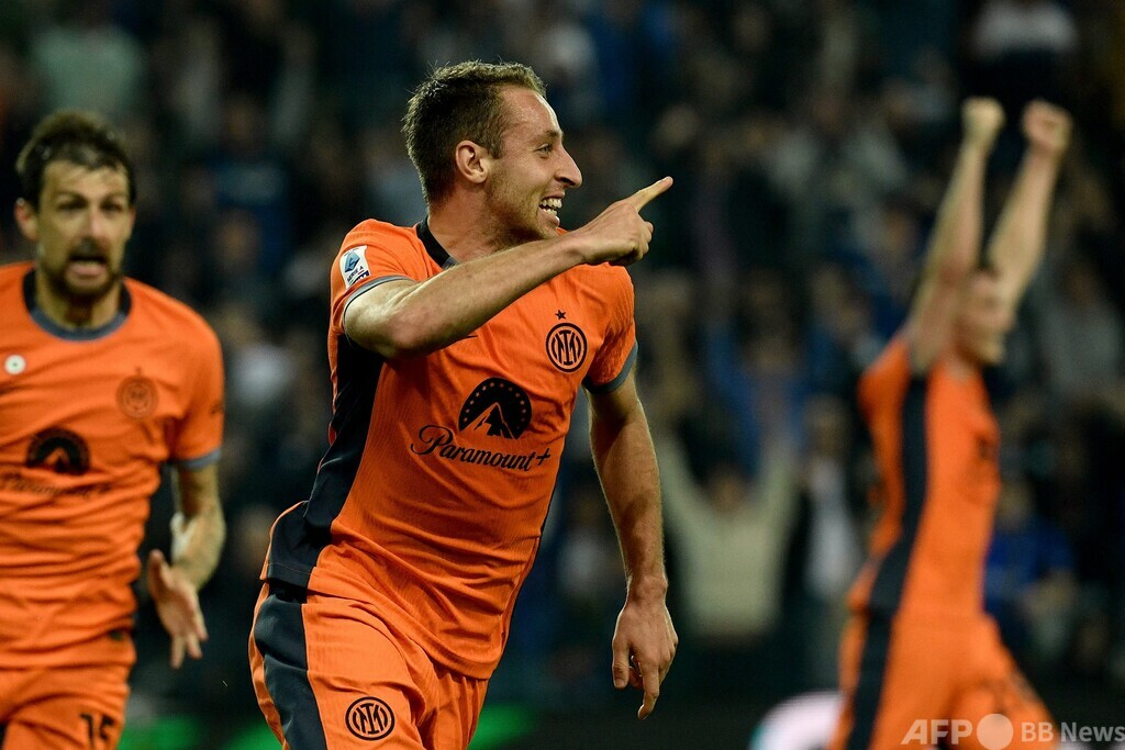 インテルが終了間際弾で勝利 タイトル獲得へ前進 写真5枚 国際ニュース：AFPBB News