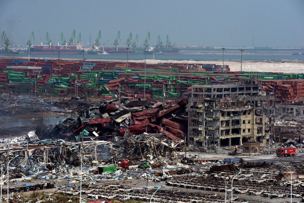 中国・天津の大爆発、倉庫に許容量30倍のシアン化物 中国・天津の大爆発、倉庫に許容量30倍のシアン化物