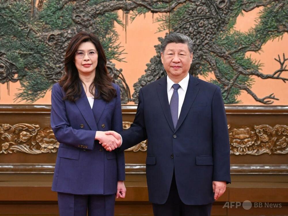 中国が台湾との交流強化を発表、台湾最大野党党首の訪問最終日