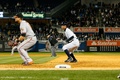 14MLB、ニューヨーク・ヤンキース（New York Yankees）対ボルチモア・オリオールズ（Baltimore Orioles）。9回に代走で出場したニューヨーク・ヤンキースのイチロー（Ichiro Suzuki、2014年4月9日撮影）。(c)AFP/Getty Images/Jim McIsaac