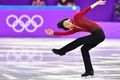 平昌冬季五輪、フィギュアスケート団体戦、男子シングル・ショートプログラム（SP）の演技に臨むチャ・ジュナン（2018年2月9日撮影）。(c)AFP PHOTO / Mladen ANTONOV