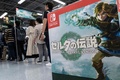 人気ゲーム「ゼルダの伝説」シリーズ最新作「ゼルダの伝説 ティアーズ オブ ザ キングダム」発売日の東京・秋葉原の家電量販店（2023年5月12日撮影）。(c)Richard A. Brooks / AFP