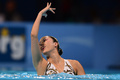第15回世界水泳選手権（15th FINA World Championships）は24日、スペイン・バルセロナ（Barcelona）でシンクロナイズドスイミングのソロフリールーティン（FR）決勝が行われ、ロシアのスベトラナ・ロマシナ（Svetlana Romashina）が優勝した。

2位には中国の黄雪辰（Huang Xuechen）、3位にはスペインのオナ・カルボネール・バレステロ（Ona Carbonell Ballestero）が入った。

ソロFR決勝の演技に臨む乾友紀子（Yukiko Inui、2013年7月24日撮影）。(c)AFP/JAVIER SORIANO
