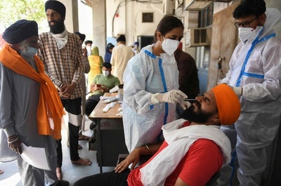 インドのコロナ累計感染者数、ブラジル抜き世界2位に