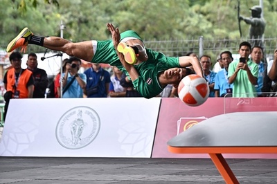 【今日の1枚】卓球×サッカー、テックボールで見せる妙技 タイ