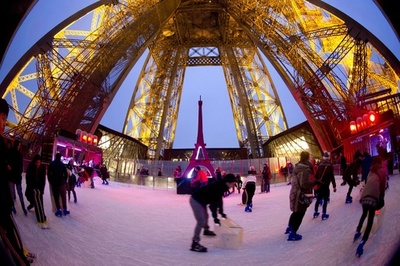 エッフェル塔の第1展望台にスケートリンク、地上57メートル