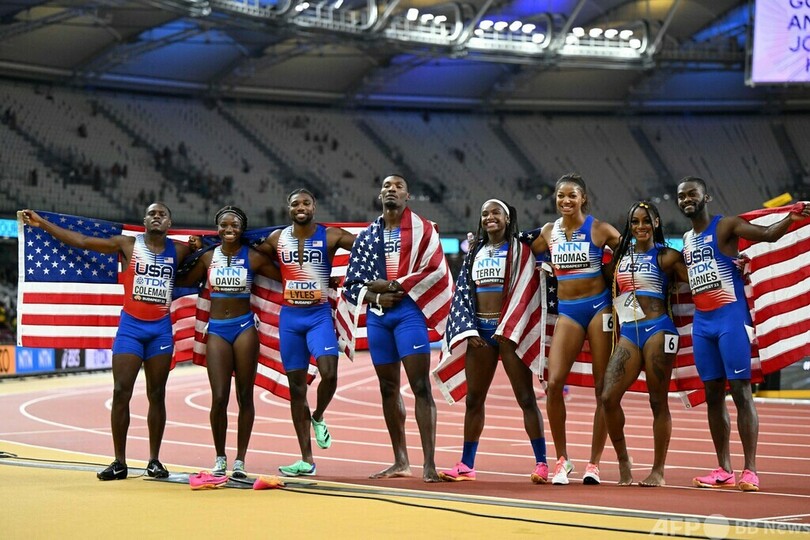 米国が男女400mリレー制覇 ライルズが3冠達成 世界陸上